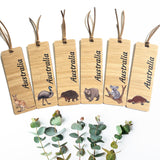 Australian wildlife bamboo bookmark