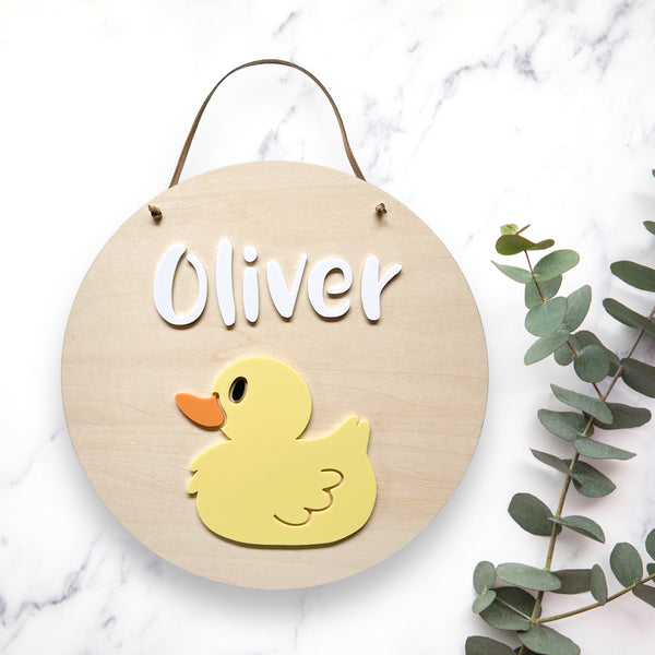 Duck layered name plaque