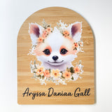 Australian baby animal name plaques - arch shape