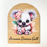 Australian baby animal name plaques - arch shape