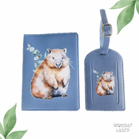 Passport cover & luggage tag set - Australian animal designs