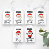 Personalised Christmas acrylic gift tags / 4 Christmas gift rules