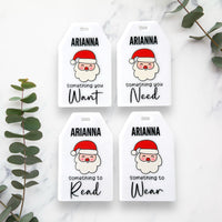 Personalised Christmas acrylic gift tags / 4 Christmas gift rules