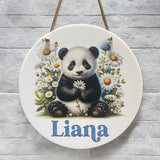 Personalised Panda wall hanging / door sign