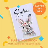 Personalised bunny A6 notebook