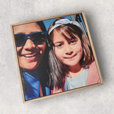 Custom Canvas Photo Print with Wooden Frame – Mother's Day Gift