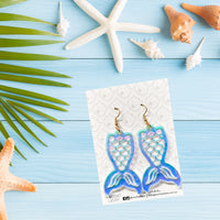 Acrylic mermaid tail earrings