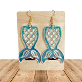 Acrylic mermaid tail earrings