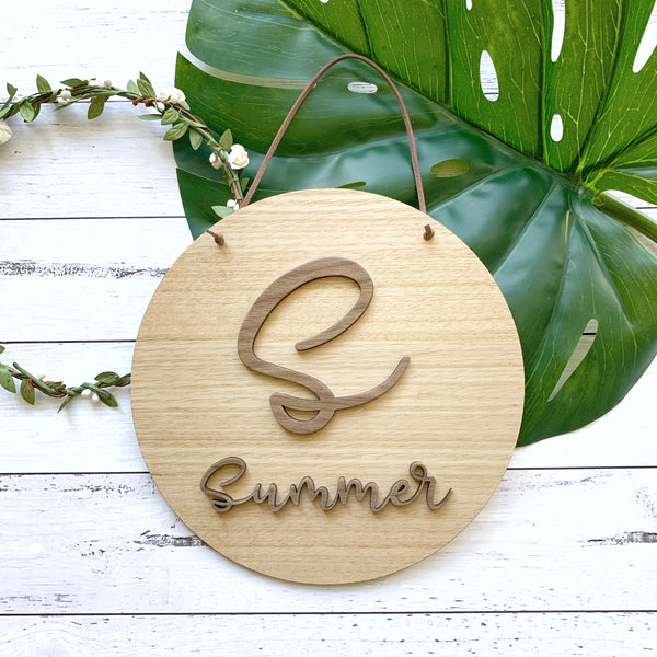 3D name plaque with initial
