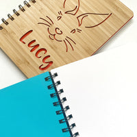 Bunny bamboo cover notebook