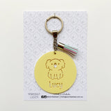Personalised round koala bag tag / acrylic keyring