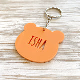 Personalised bear keychain