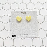 Acrylic heart stud earrings
