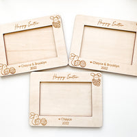Personalised Easter wooden photo frame