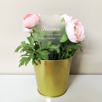 Personalised acrylic plant topper / planter stick
