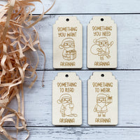 Christmas wooden gift tags