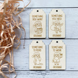 Christmas wooden gift tags