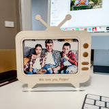 Personalised Retro TV photo frame / Father’s Day gift