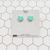 Acrylic heart stud earrings
