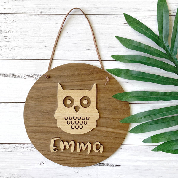 Owl 3D name plaque