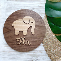 Personalised 3D elephant plaque