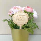 Personalised wooden planter stick (Mother’s Day gift)