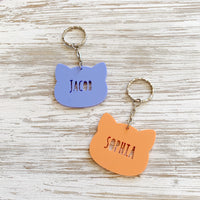 Personalised kitty cat keychain
