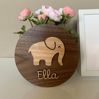 Personalised 3D elephant plaque