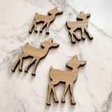 Deer-shaped bamboo pieces, set of 4