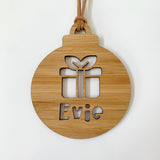 Personalised Christmas gift bauble ornament
