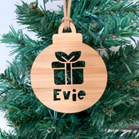 Personalised Christmas gift bauble ornament