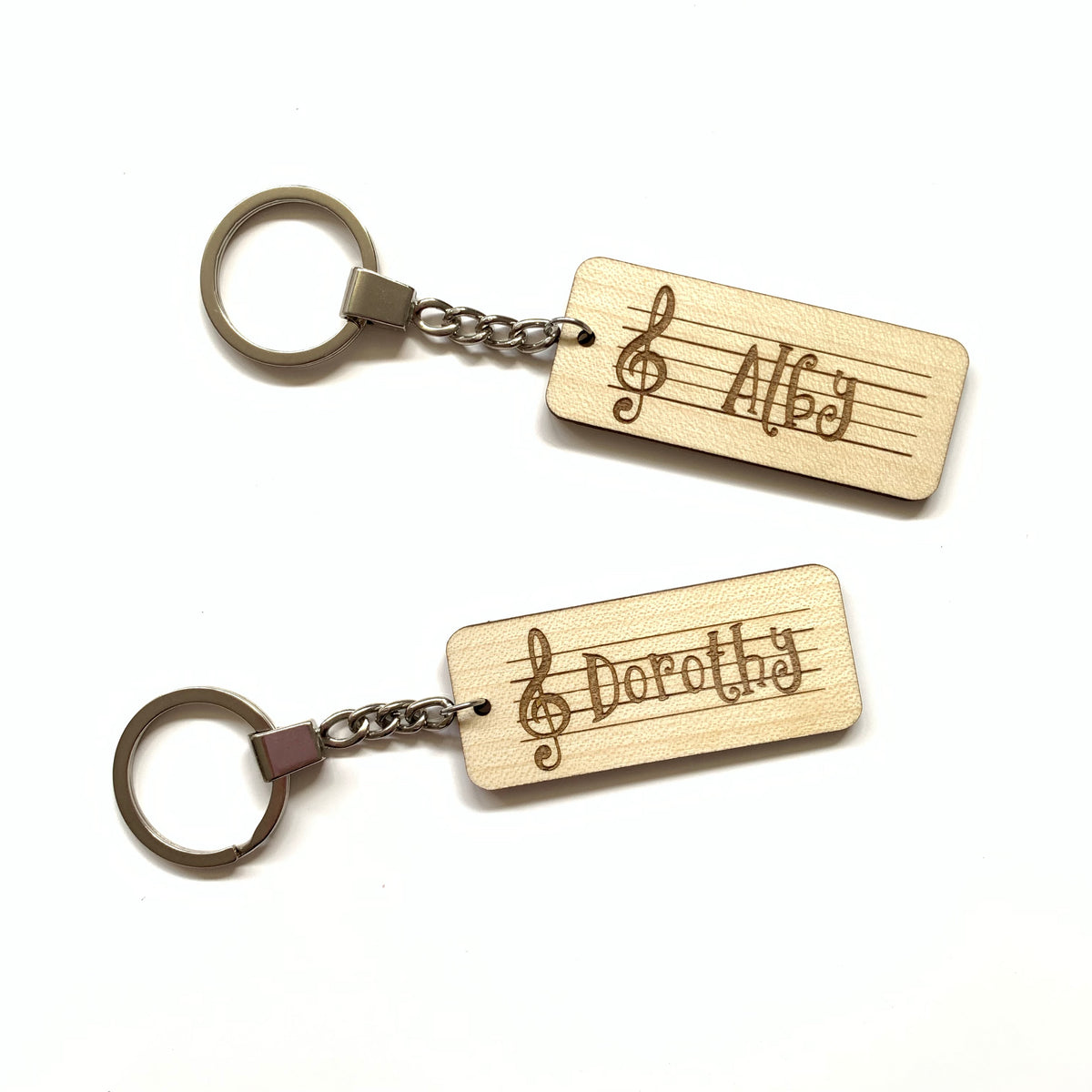 Music note keyring - personalised – Wombat Laser