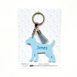 Personalised puppy dog bag tag / acrylic keyring