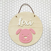 Puppy face name plaque / sign