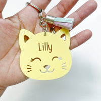 Cat bag tag / keyring / bag charm / school bag tag