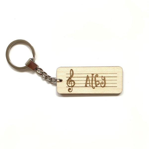 Key Ring Note Music note keyring - personalised – Wombat Laser