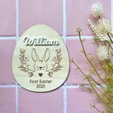 Personalised first Easter plaque